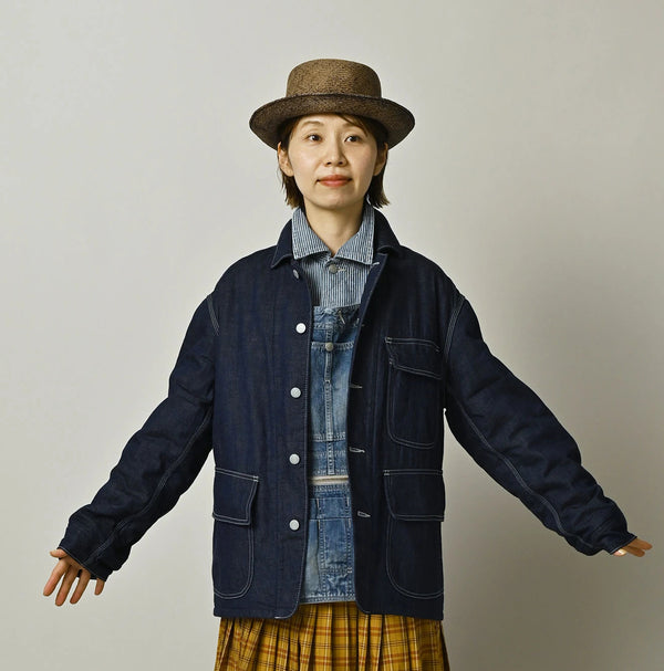 45R Komugi Denim × Rag Fleece 908 Mountain Coverall Nou