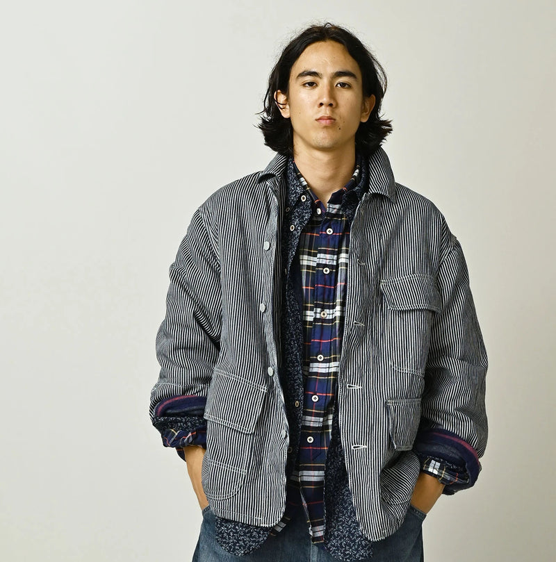 45R Komugi Denim × Rag Fleece 908 Mountain Coverall Nou - Image 9
