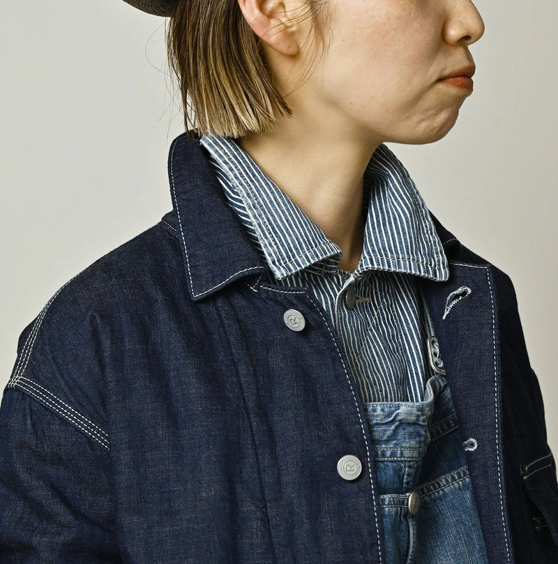 45R Komugi Denim × Rag Fleece 908 Mountain Coverall Nou - Image 12