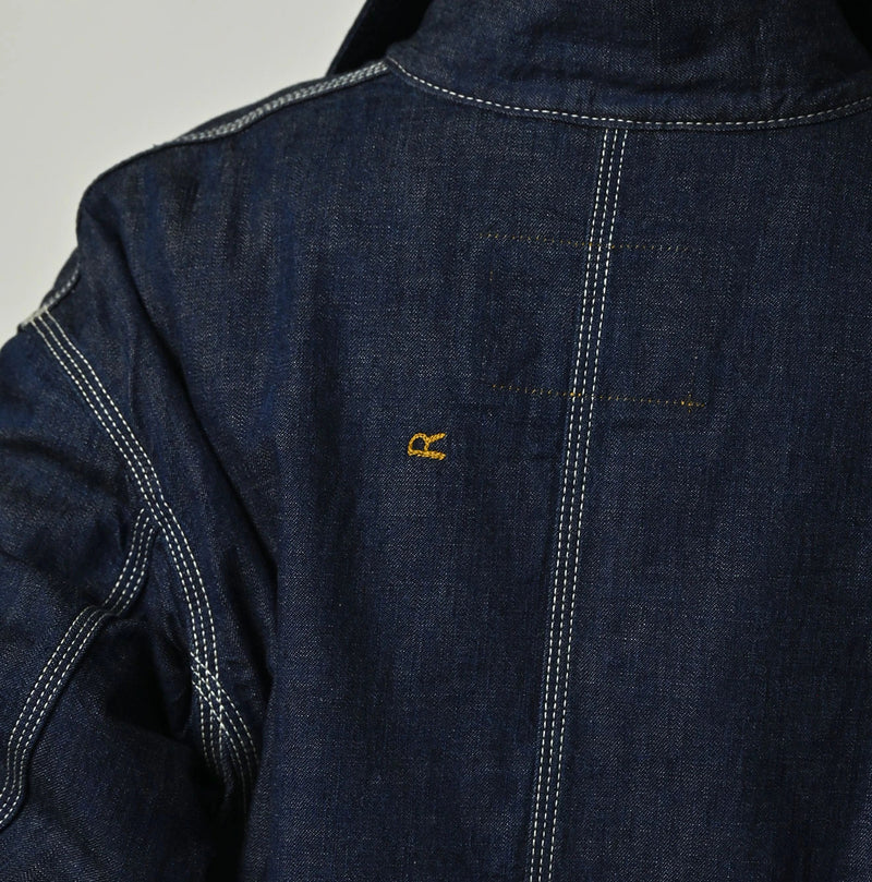 45R Komugi Denim × Rag Fleece 908 Mountain Coverall Nou - Image 15