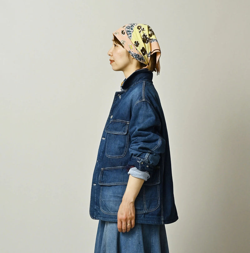 45R Komugi Denim × Rag Fleece 908 Mountain Coverall Distressed - Image 5