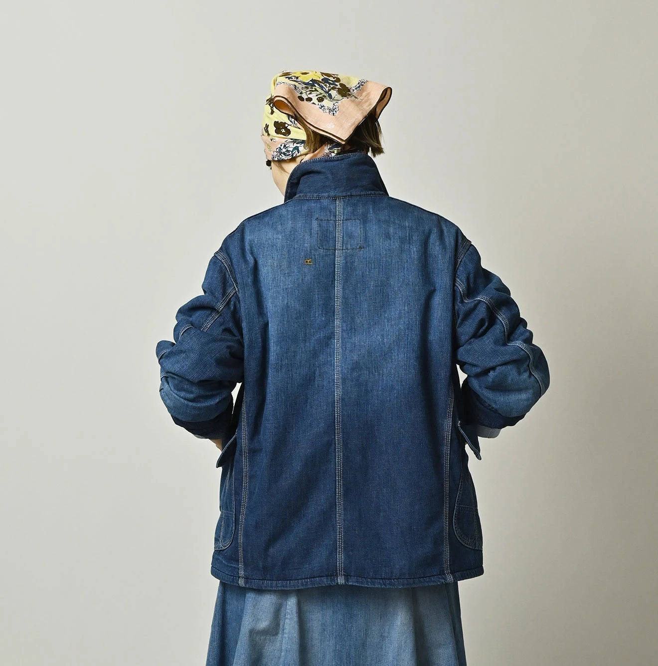 45R Komugi Denim × Rag Fleece 908 Mountain Coverall Distressed - Image 6