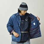 45R Komugi Denim × Rag Fleece 908 Mountain Coverall Distressed