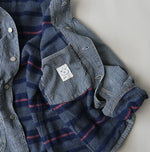 45R Komugi Denim × Rag Fleece 908 Mountain Coverall Distressed