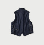 45R Komugi Denim × Rag Fleece 908 Mountain Vest Nou