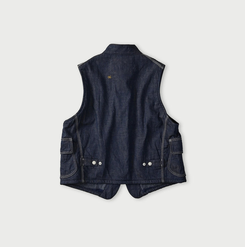 45R Komugi Denim × Rag Fleece 908 Mountain Vest Nou - Image 17