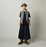 45R Komugi Denim × Rag Fleece 908 Mountain Vest Nou