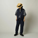 45R Komugi Denim × Rag Fleece 908 Mountain Vest Nou