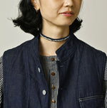 45R Komugi Denim × Rag Fleece 908 Mountain Vest Nou