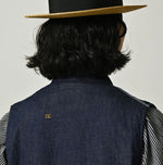 45R Komugi Denim × Rag Fleece 908 Mountain Vest Nou
