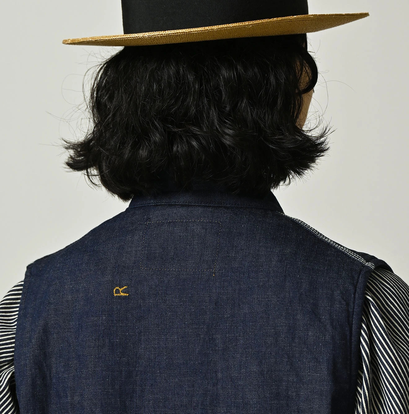 45R Komugi Denim × Rag Fleece 908 Mountain Vest Nou - Image 14