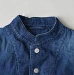 45R Komugi Denim × Rag Fleece 908 Mountain Vest Distressed