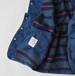 45R Komugi Denim × Rag Fleece 908 Mountain Vest Distressed