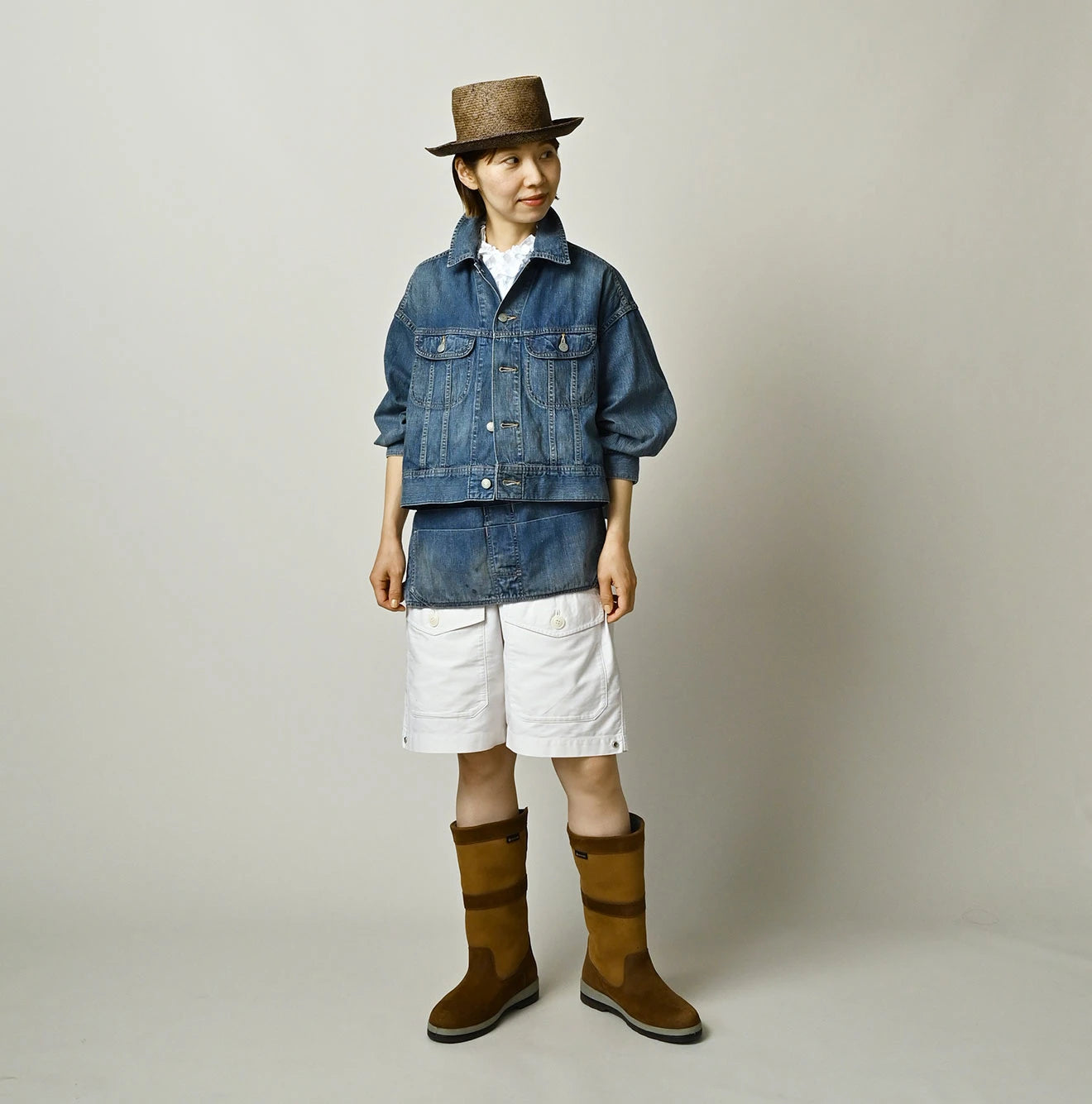45R Komugi Denim Annie Denim Jacket Distressed - Image 3