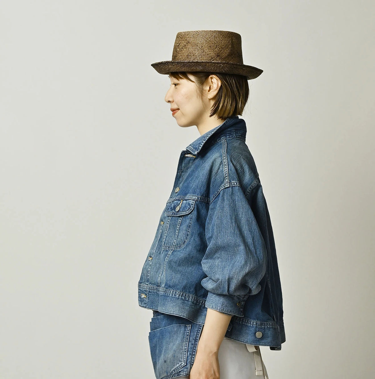 45R Komugi Denim Annie Denim Jacket Distressed