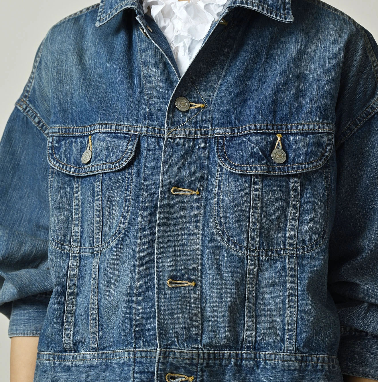 45R Komugi Denim Annie Denim Jacket Distressed - Image 9