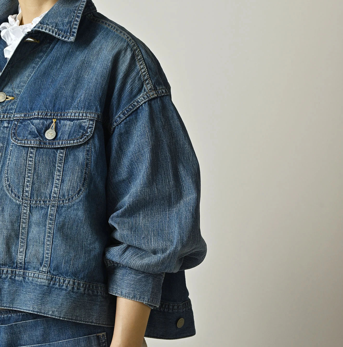 Komugi Denim Annie Denim Jacket Distressed | 45R Official Online