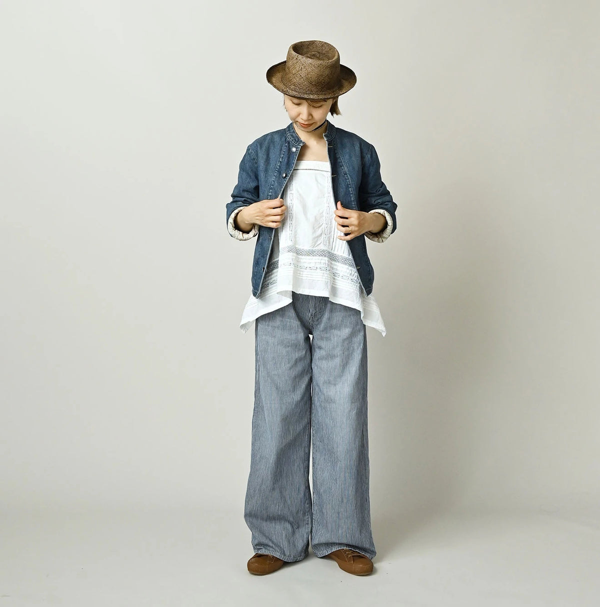 45R Rye Mugi Denim × Quilt Petite Coverall Zyu