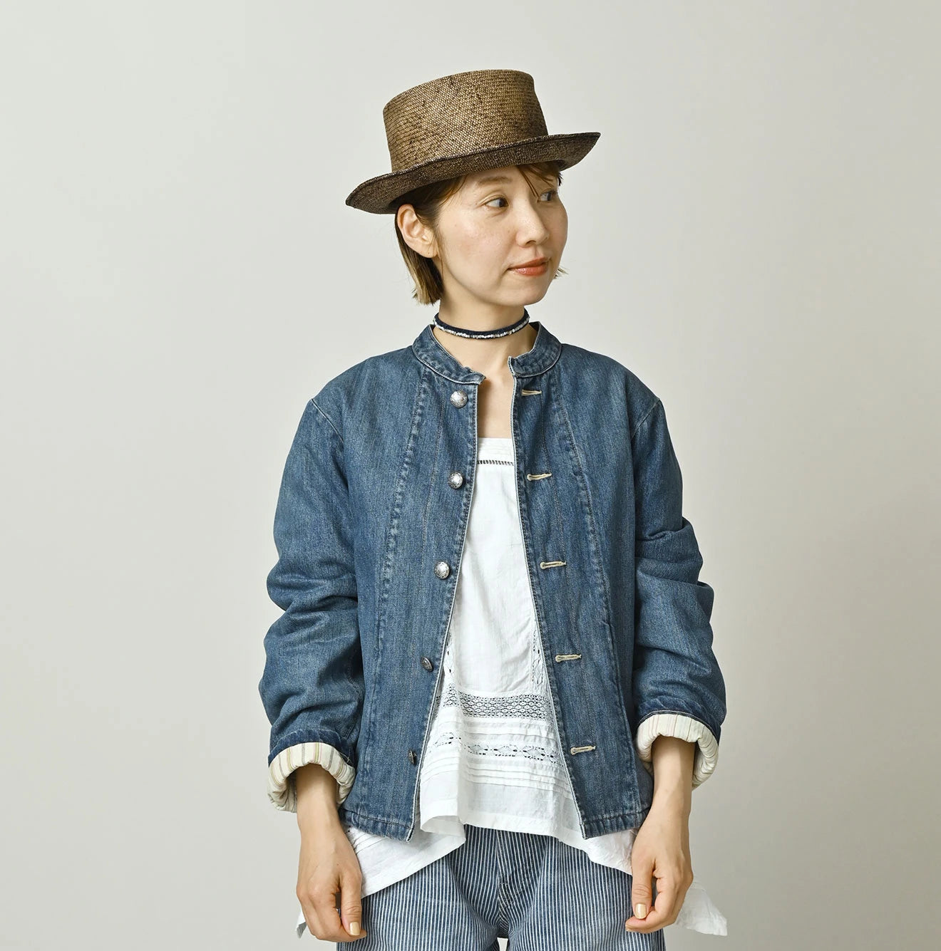 45R Rye Mugi Denim × Quilt Petite Coverall Zyu - Image 3