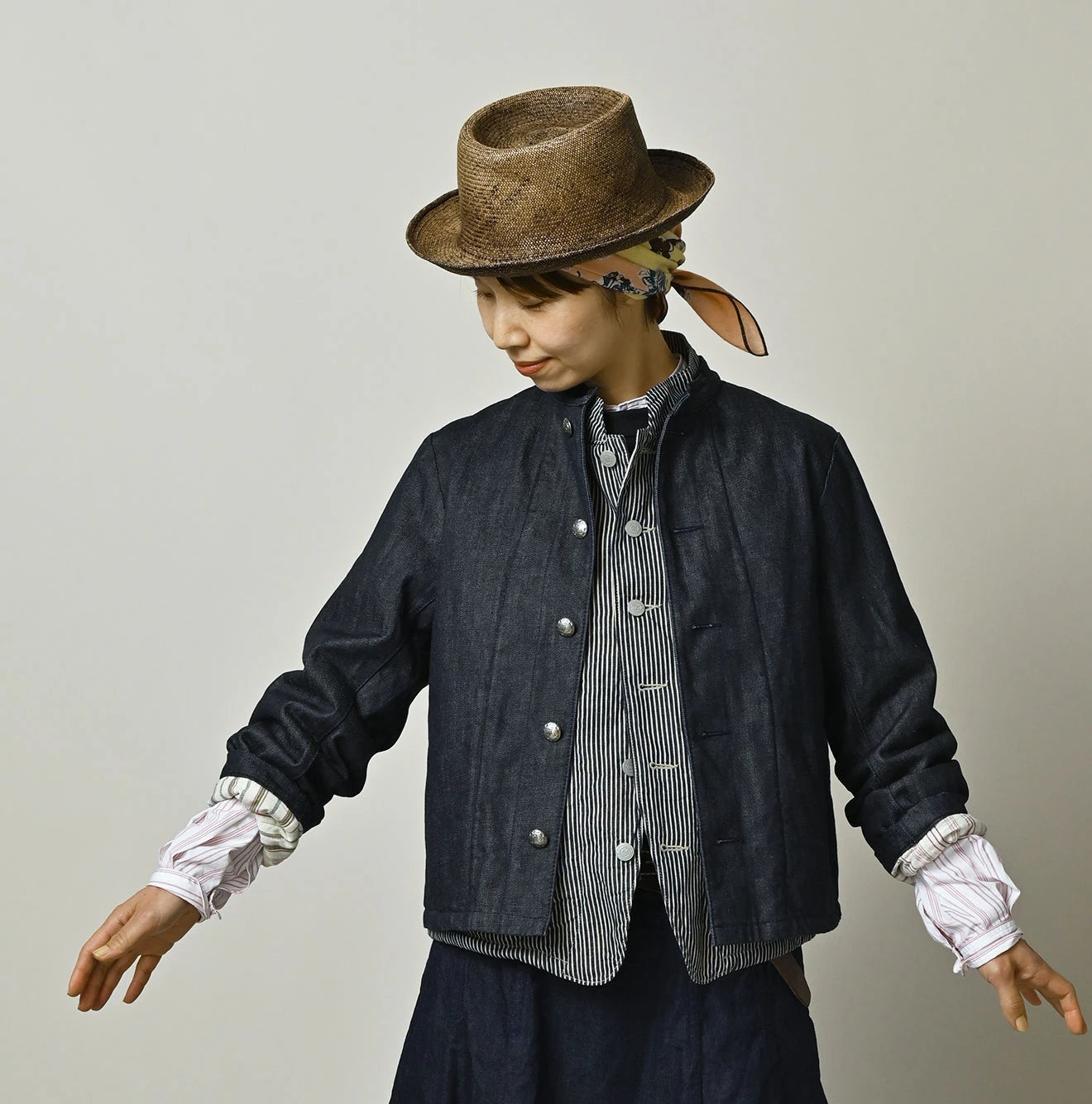 45R Rye Mugi Denim × Quilt Petite Coverall Nou - Image 3