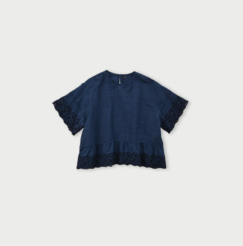 Ai Indigo Khadi Cutwork de T-shirt - 45R by 45rpm studio