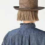 45R Indigo Dungaree Denim Bow Tie Coupe Shirt Nou