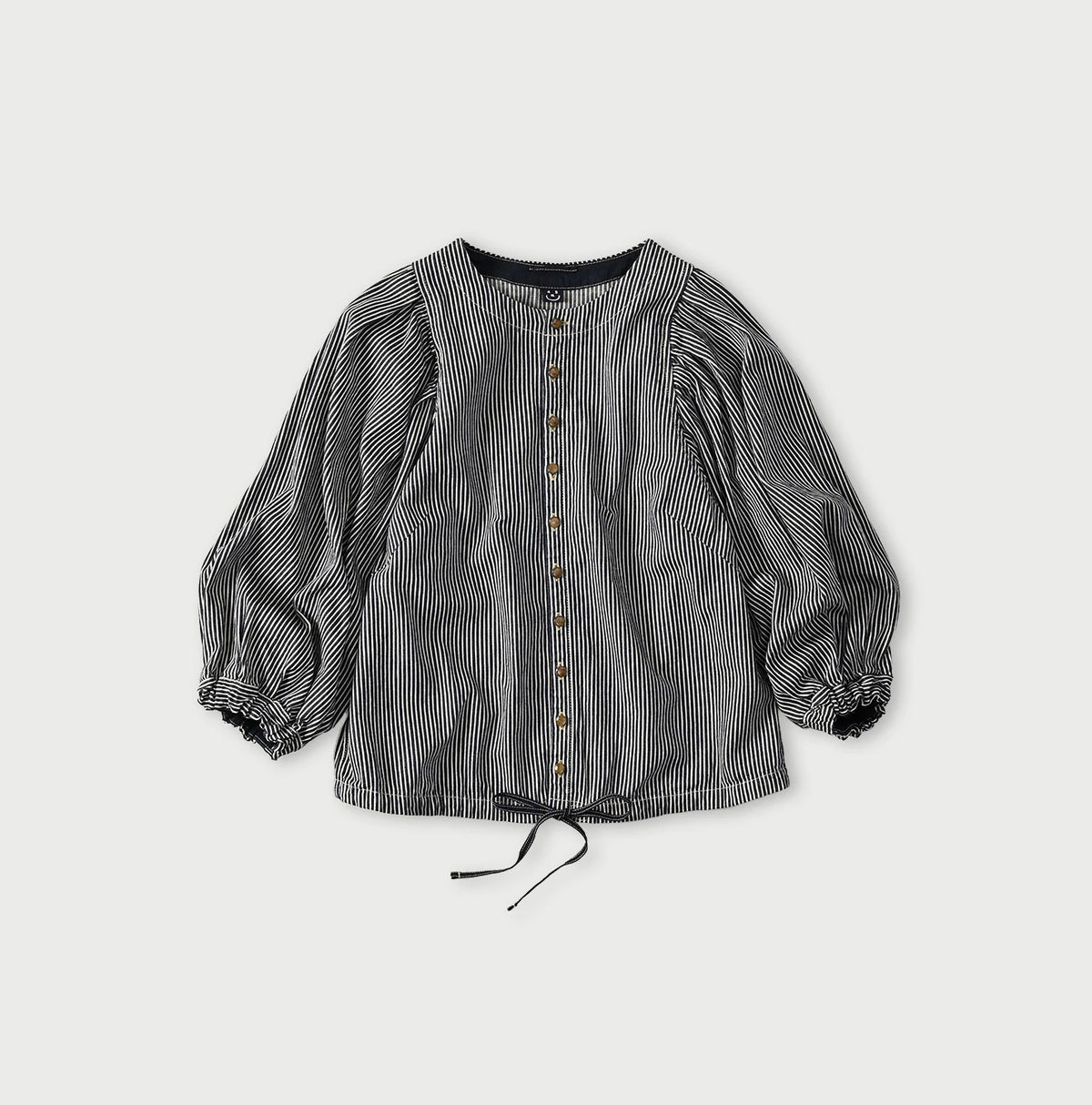 45R Komugi Denim Puff Blouse