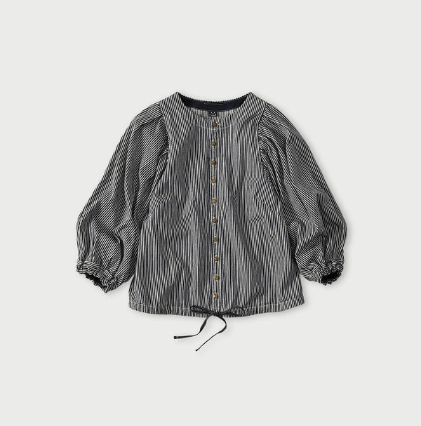 45R Komugi Denim Puff Blouse