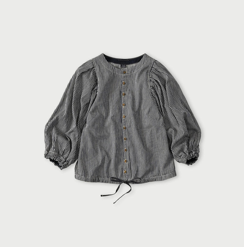 45R Komugi Denim Puff Blouse - Image 2