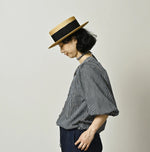 45R Komugi Denim Puff Blouse