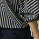 45R Komugi Denim Puff Blouse