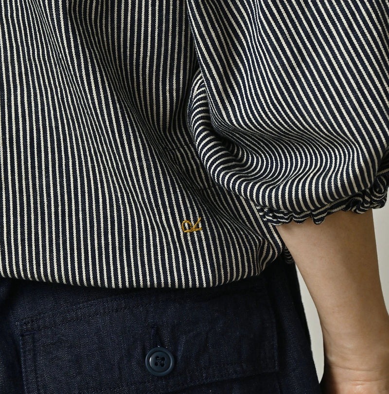 45R Komugi Denim Puff Blouse - Image 12