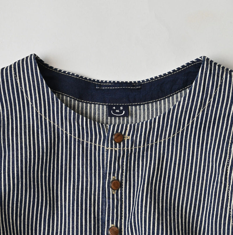 45R Komugi Denim Puff Blouse - Image 14