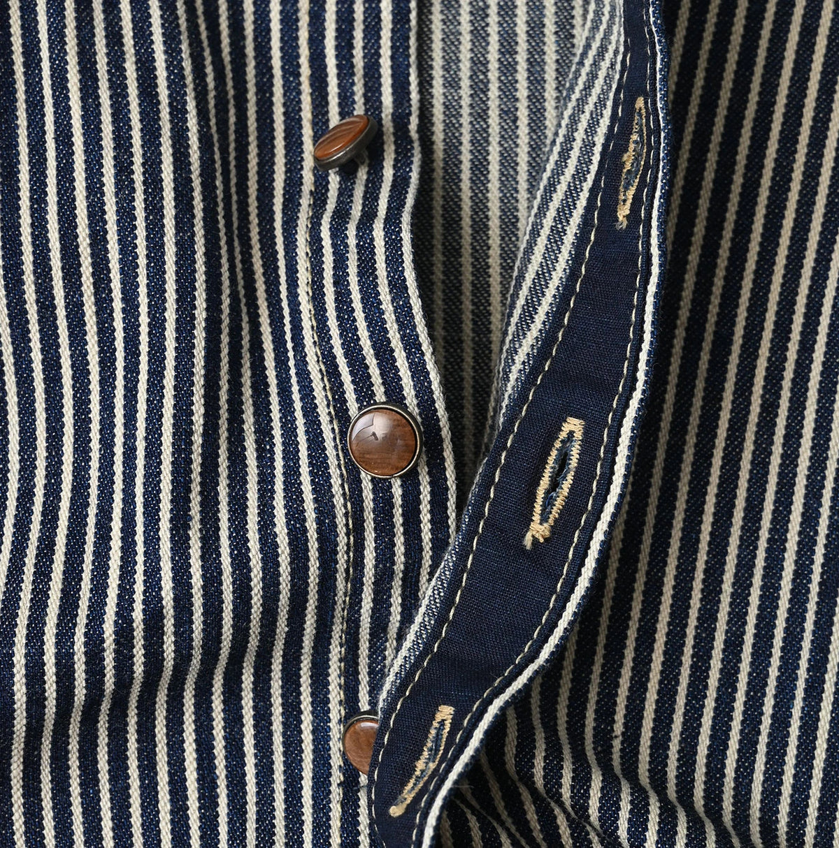 45R Komugi Denim Puff Blouse