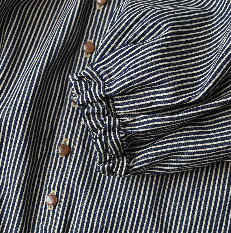 45R Komugi Denim Puff Blouse - Image 17