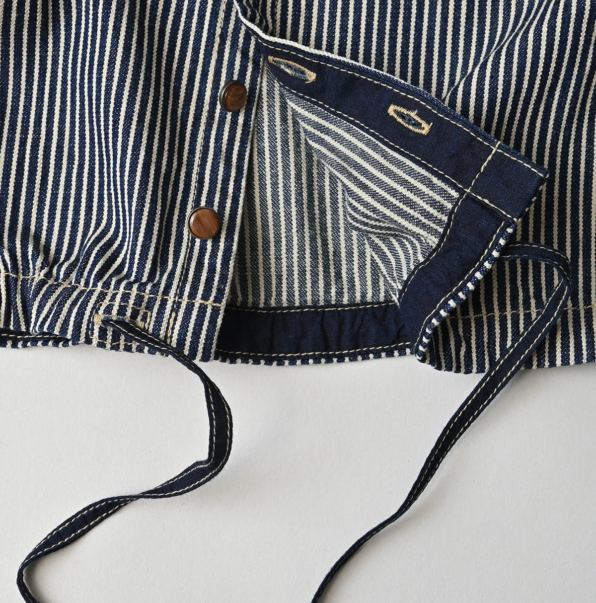 45R Komugi Denim Puff Blouse