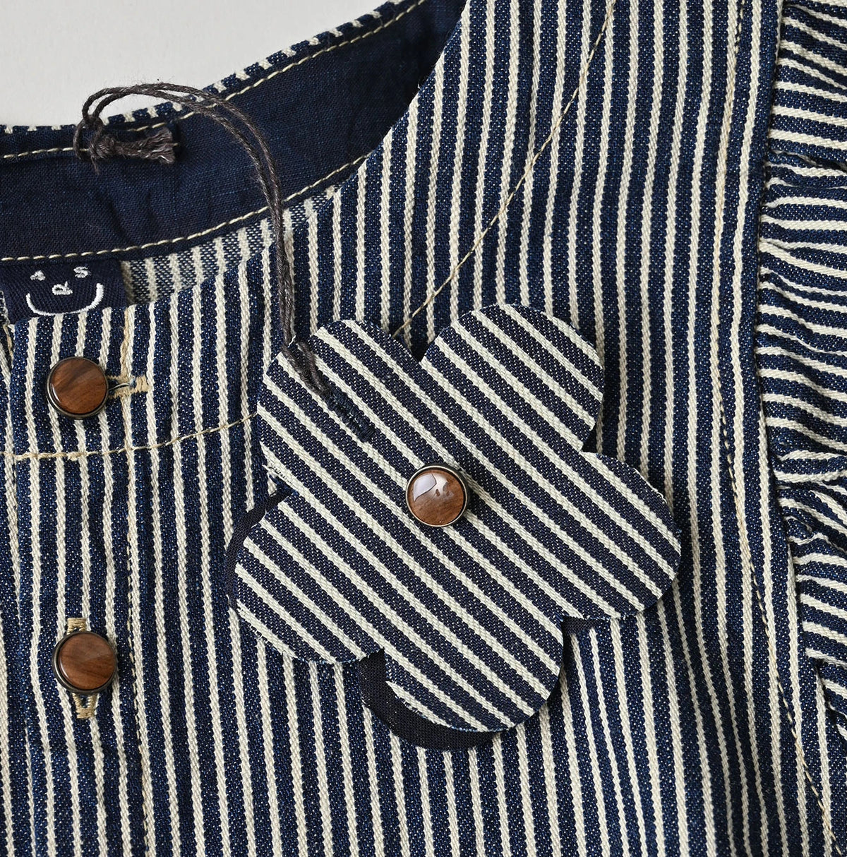 45R Komugi Denim Puff Blouse