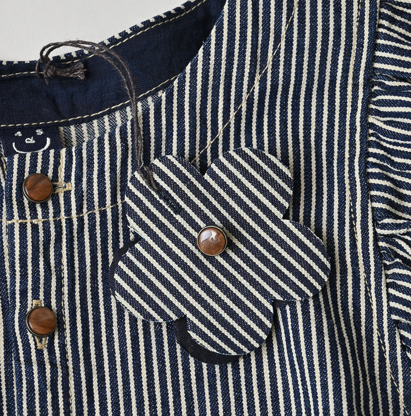 45R Komugi Denim Puff Blouse