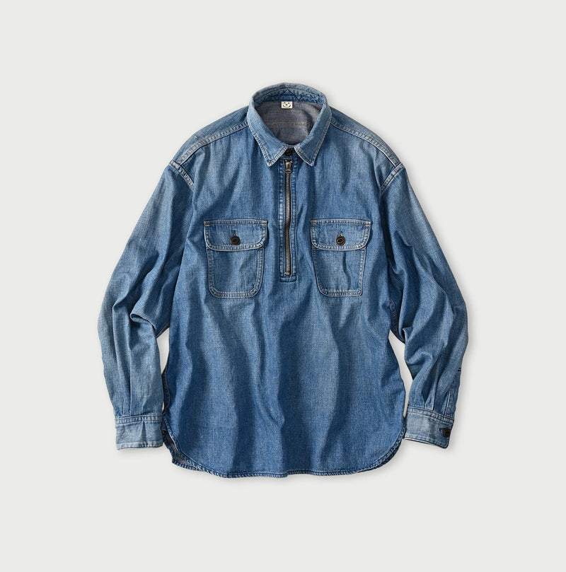 45R Komugi Denim 908 Mountain Pullover Shirt - Image 1