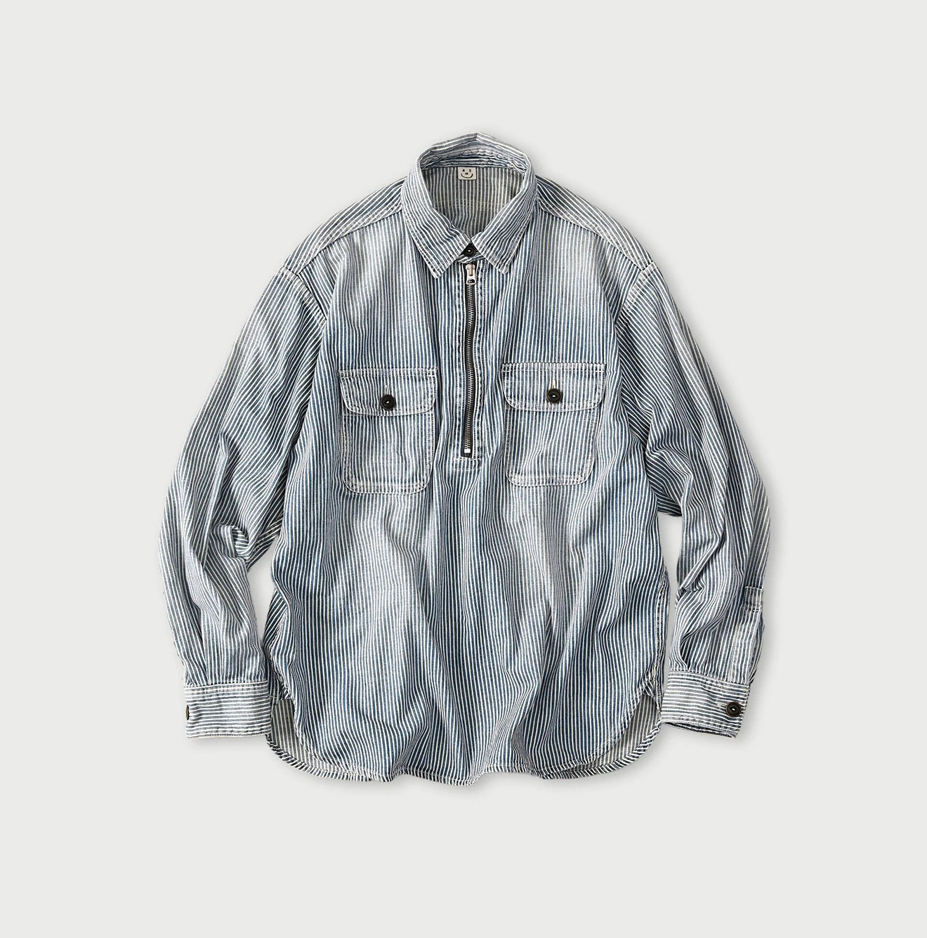 45R Komugi Denim 908 Mountain Pullover Shirt - Image 2