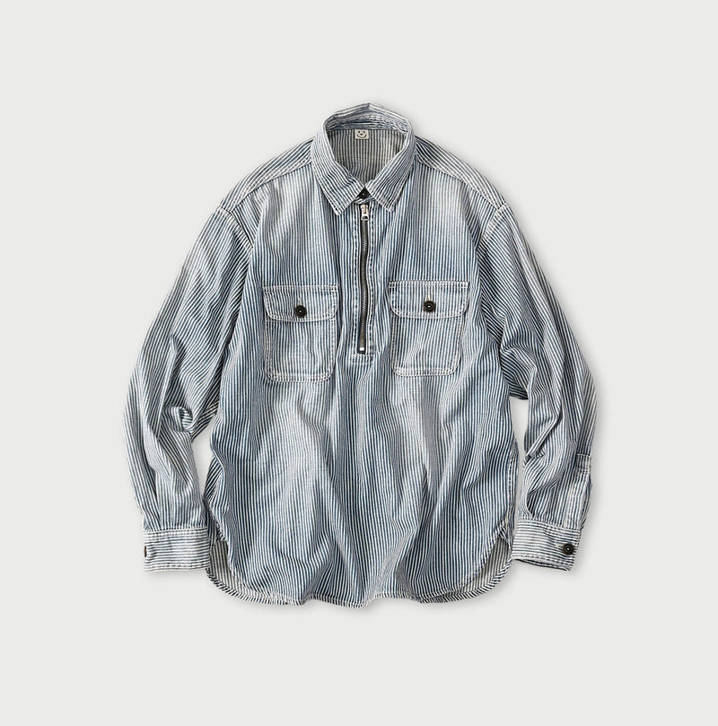 45R Komugi Denim 908 Mountain Pullover Shirt - Image 2