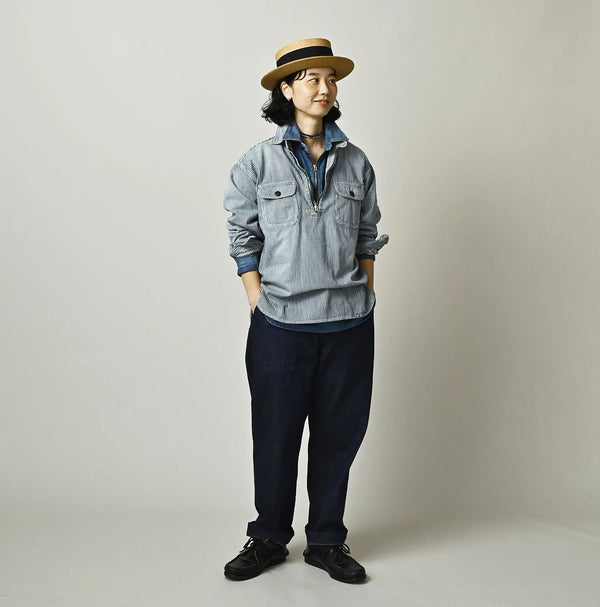45R Komugi Denim 908 Mountain Pullover Shirt