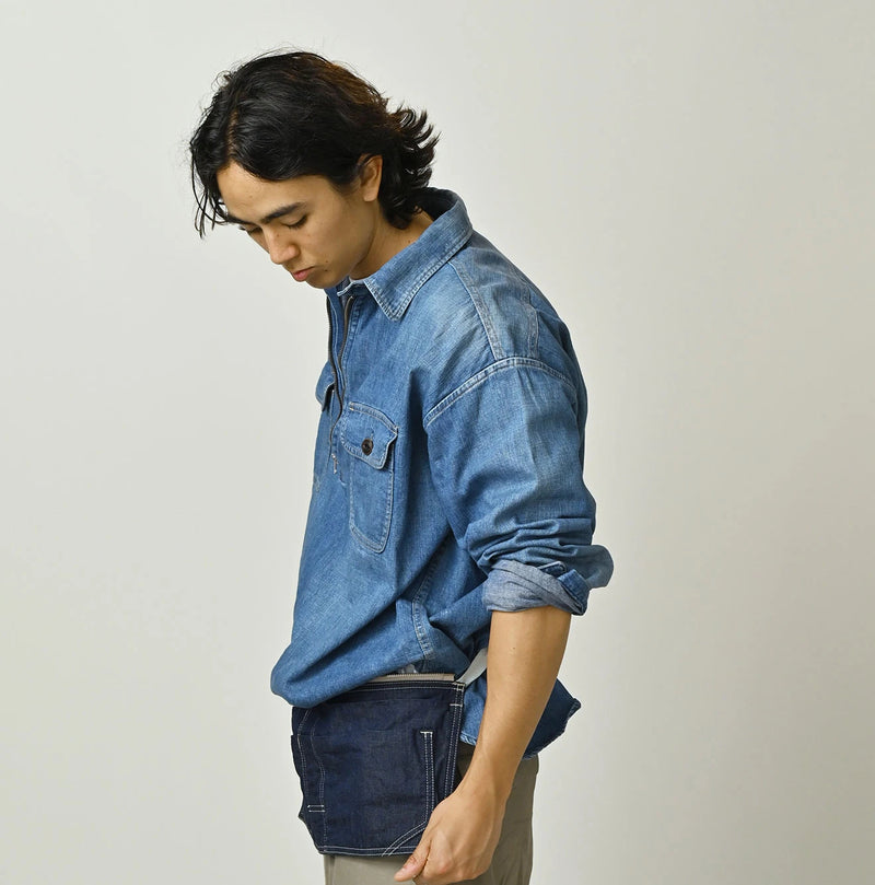 45R Komugi Denim 908 Mountain Pullover Shirt - Image 10