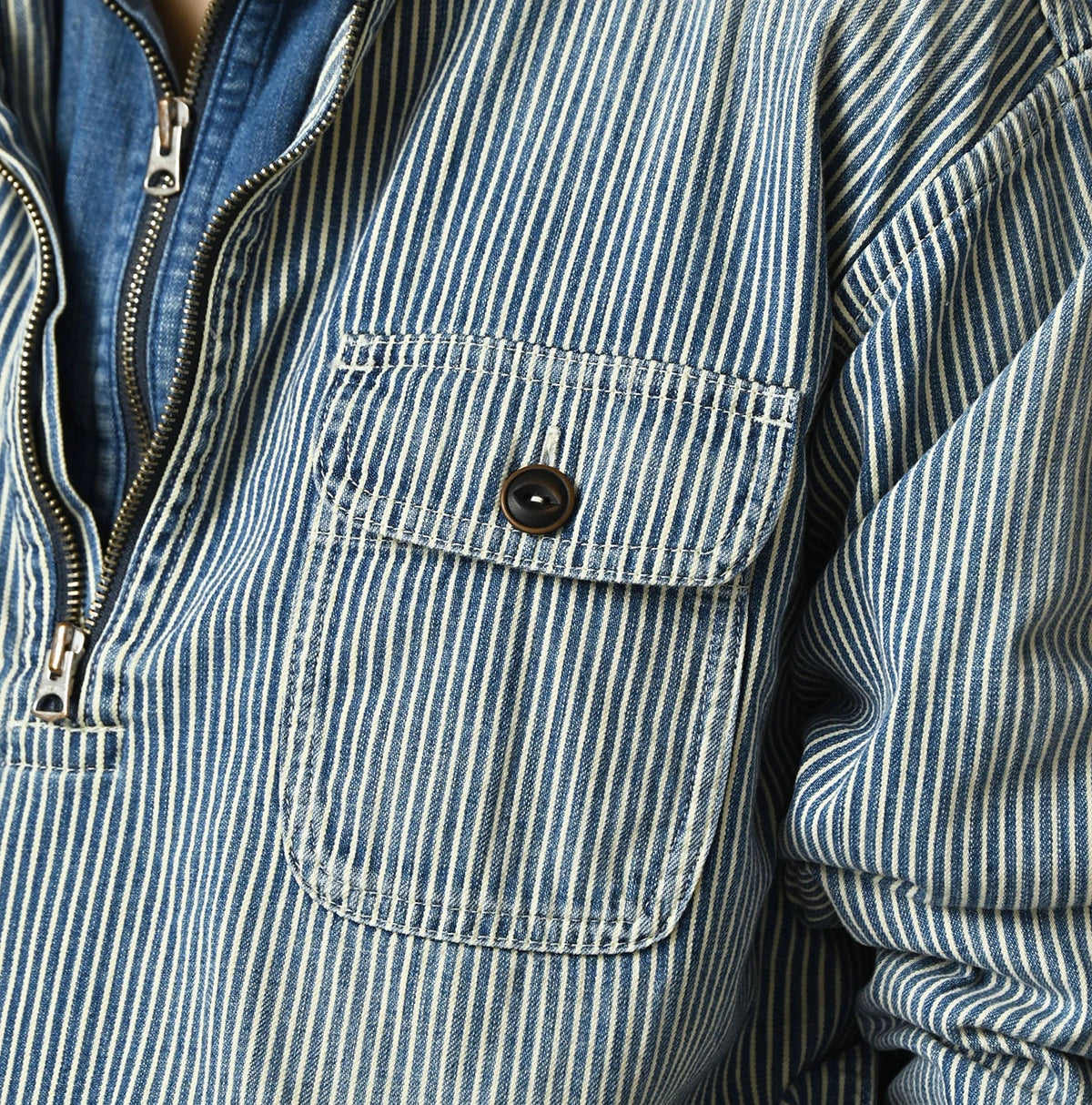45R Komugi Denim 908 Mountain Pullover Shirt