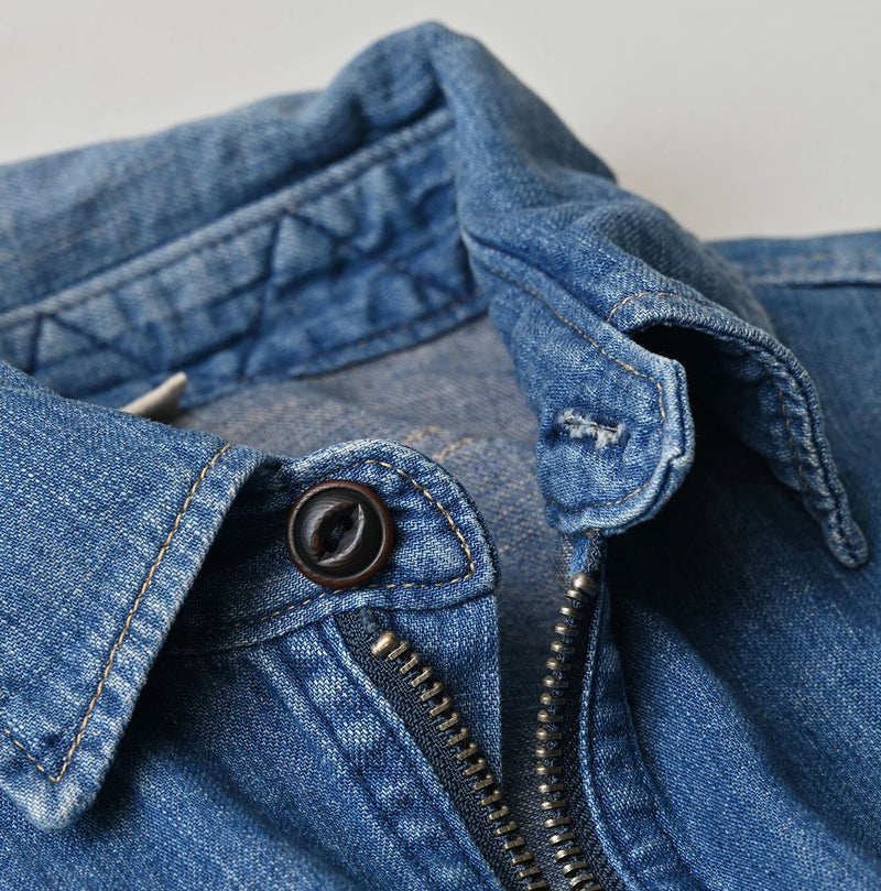 45R Komugi Denim 908 Mountain Pullover Shirt - Image 18