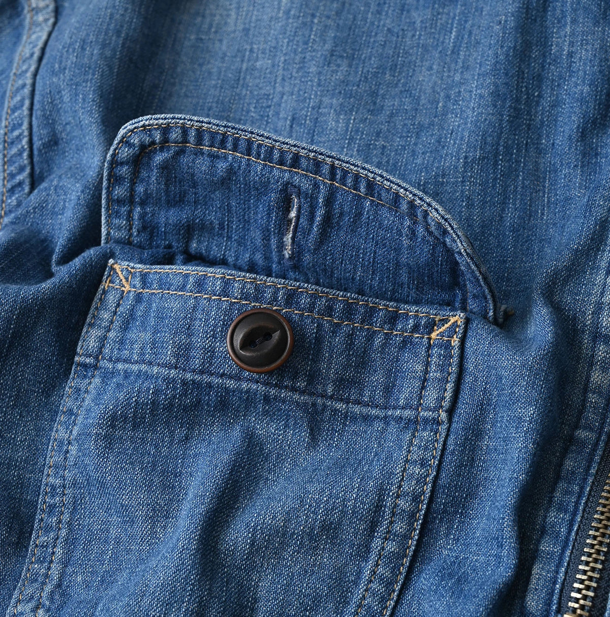 45R Komugi Denim 908 Mountain Pullover Shirt