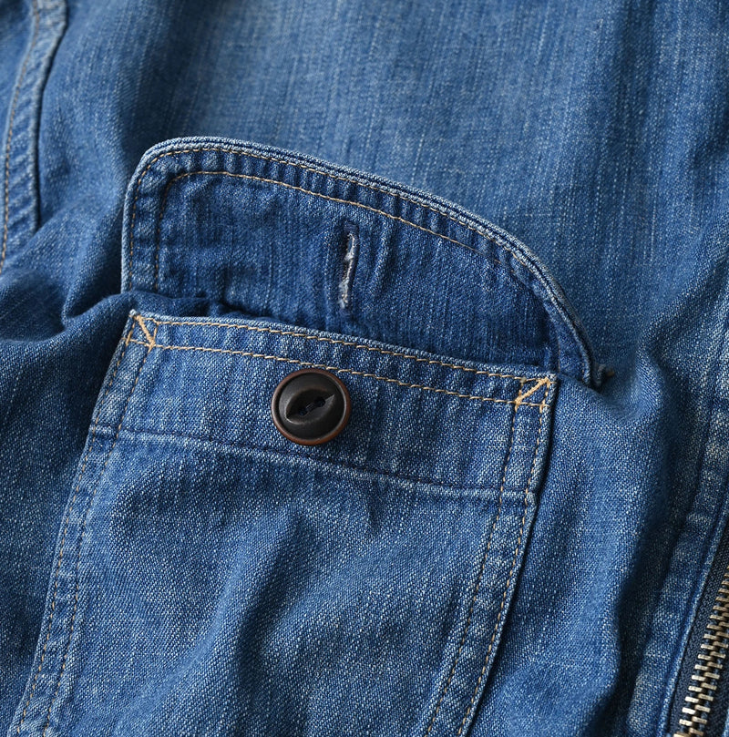 45R Komugi Denim 908 Mountain Pullover Shirt - Image 20