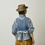 45R Komugi Denim Over Tablier Distressed