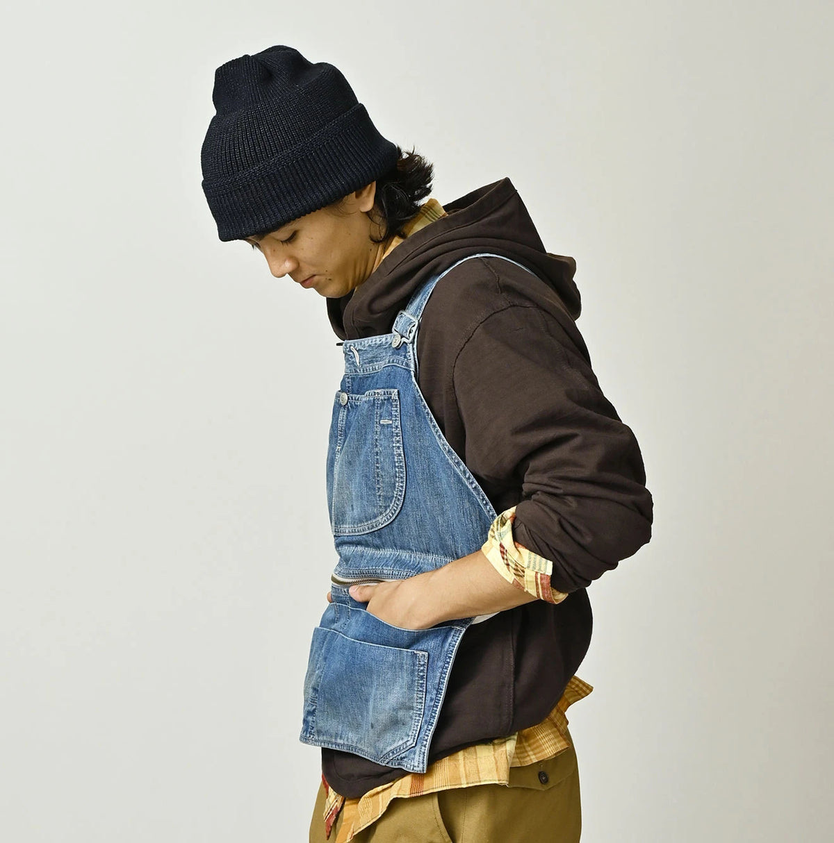 45R Komugi Denim Over Tablier Distressed