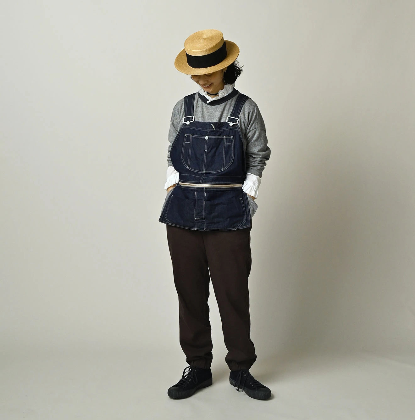 45R Komugi Denim Over Tablier Nou - Image 3